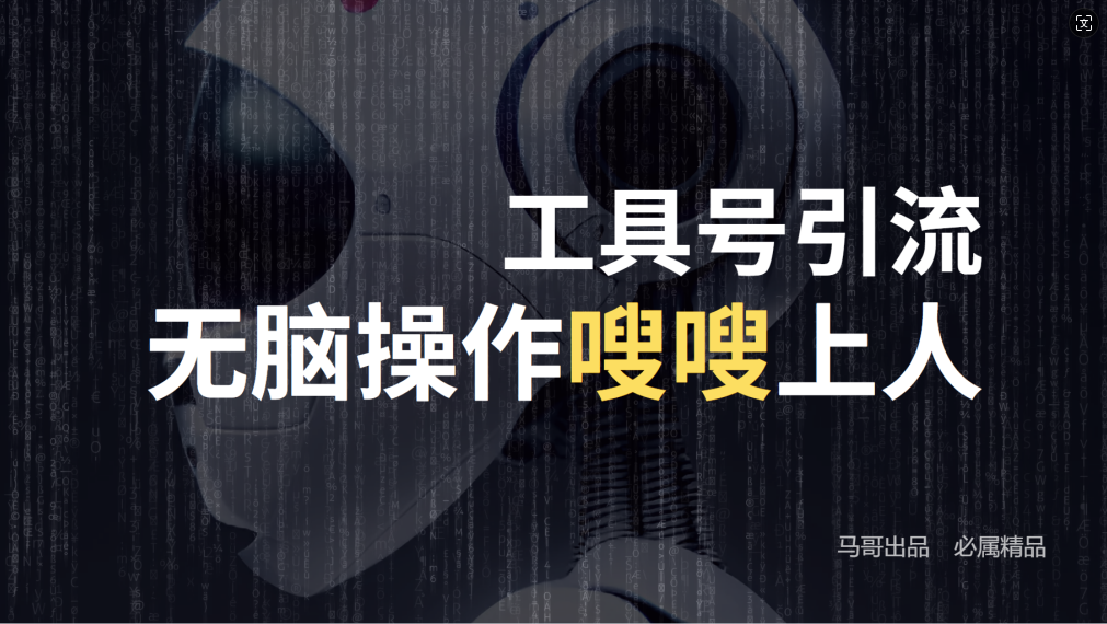 24年抖音最新工具号日引流300+创业粉，日入5000+-聊项目