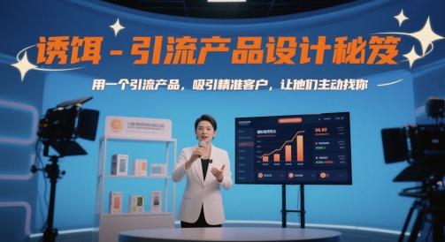 诱饵-引流产品设计秘笈，用一个引流产品，吸引精准客户，让他们主动找你-聊项目