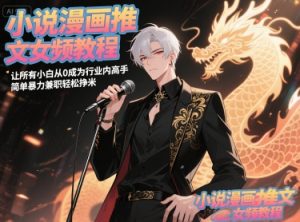 小说漫画推文女频教程，让所有小白从0成为行业内高手，简单暴力兼职轻松挣米-聊项目