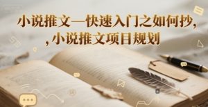 小说推文—快速入门之如何抄 ，小说推文项目规划-聊项目