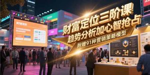 财富定位三阶课，趋势分析加心智抢占，附赠91种营销策略模型-聊项目