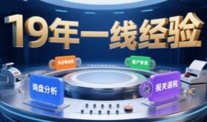 2025年入局外贸必看课程，系统拆解B2B全流程(询盘分析-客户背调-供应链协同-报关退税)-聊项目