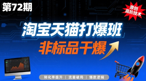 淘宝天猫打爆班原创高阶技术第72期，非标品干爆-聊项目