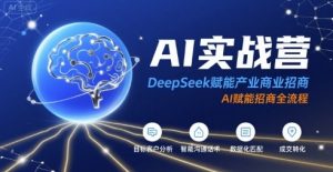AI实战营：DeepSeek赋能产业商业招商，AI赋能招商全流程-聊项目