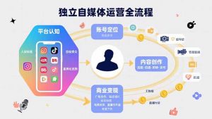 独立自媒体运营的全流程，从平台认知、账号定位、内容创作到商业变现-聊项目