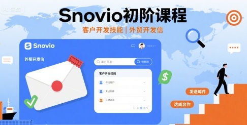 Snovio初阶课程，客户开发技能，外贸开发信-聊项目