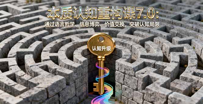 本质认知重构课7.0：通过语言哲学、信息博弈、价值交换，突破认知局限-聊项目
