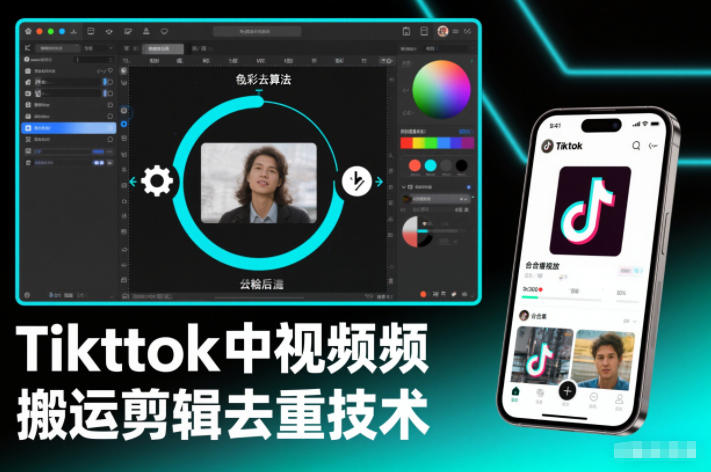 Tiktok中视频纯搬运剪辑去重技术，外来技术，自行测试-聊项目