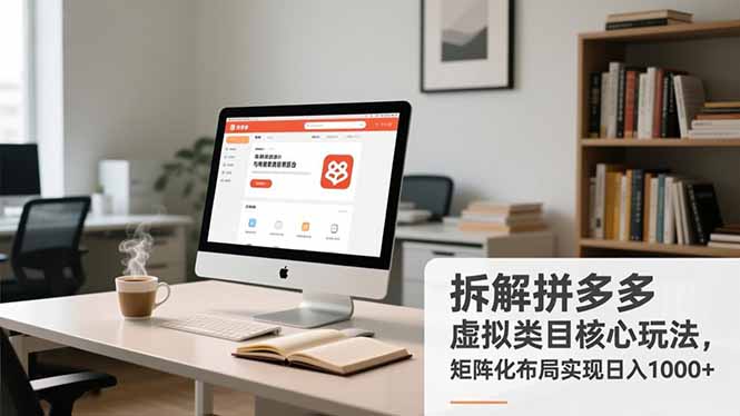 拆解拼多多虚拟类目核心玩法，矩阵化布局实现日入1000+-聊项目