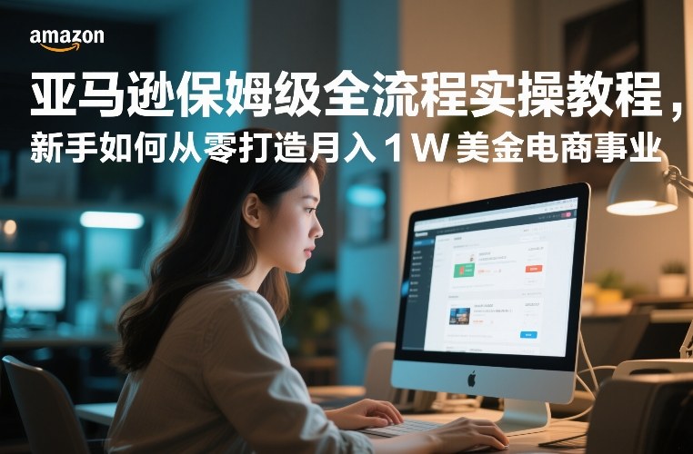 亚马逊保姆级全流程实操教程，新手如何从零打造月入1W美金电商事业-聊项目