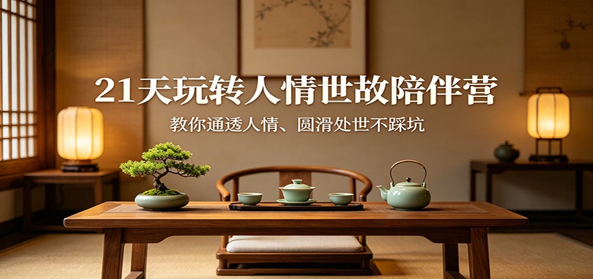 21天玩转人情世故陪伴营：教你通透人情、圆滑处世不踩坑-聊项目
